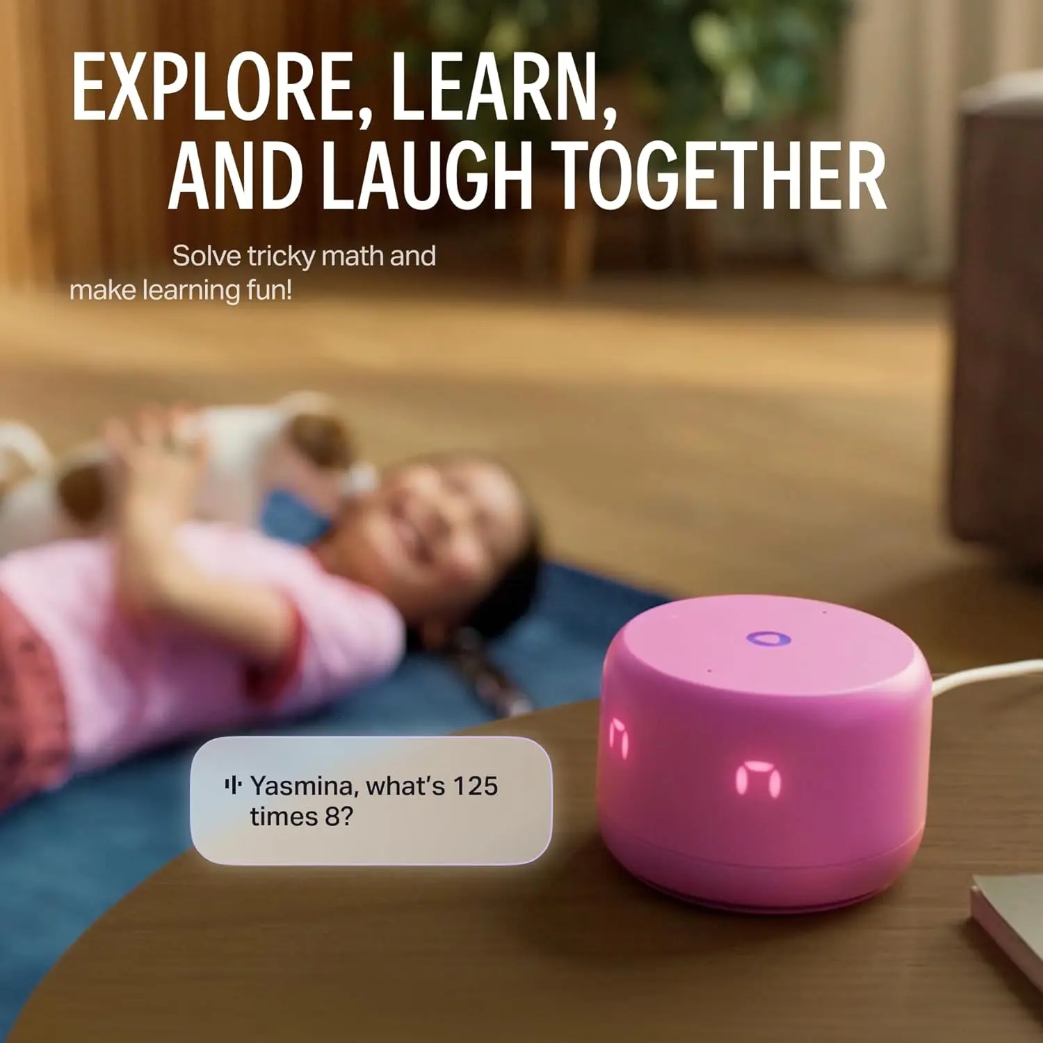 Yango Yasmina Lite AI Smart Speaker, Bilingual Arabic & English, Music, Stories, Quran, Screen-free Learning for Kids, Routine helper for Parents, Purple