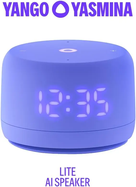 Yango Yasmina Lite AI Smart Speaker, Bilingual Arabic & English, Music, Stories, Quran, Screen-free Learning for Kids, Routine helper for Parents, Purple