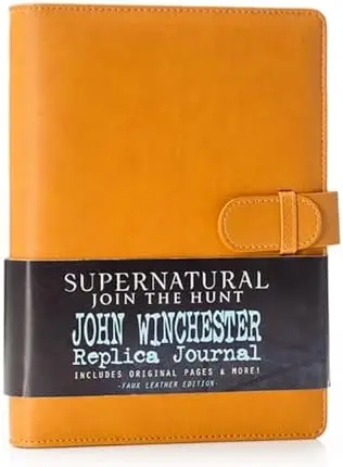 CON*QUEST ConQuest Supernatural John Winchester Replica Journal | Faux Leather, Notes & Sketches, Biggerson's Turducken Ad, Mystery Spot Brochure, 5 News Articles, Officially Licensed