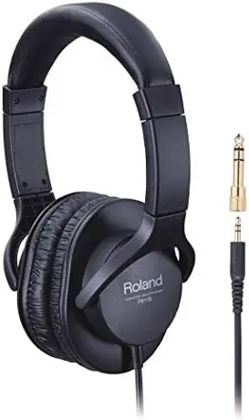 Roland RH-5 | Over-Ear, Closed-Back Monitor Headphones Performance | for Everyday Music Making & Audio Playback | Balanced Tone | Comfortable & Lightweight | Conversion Plug Included